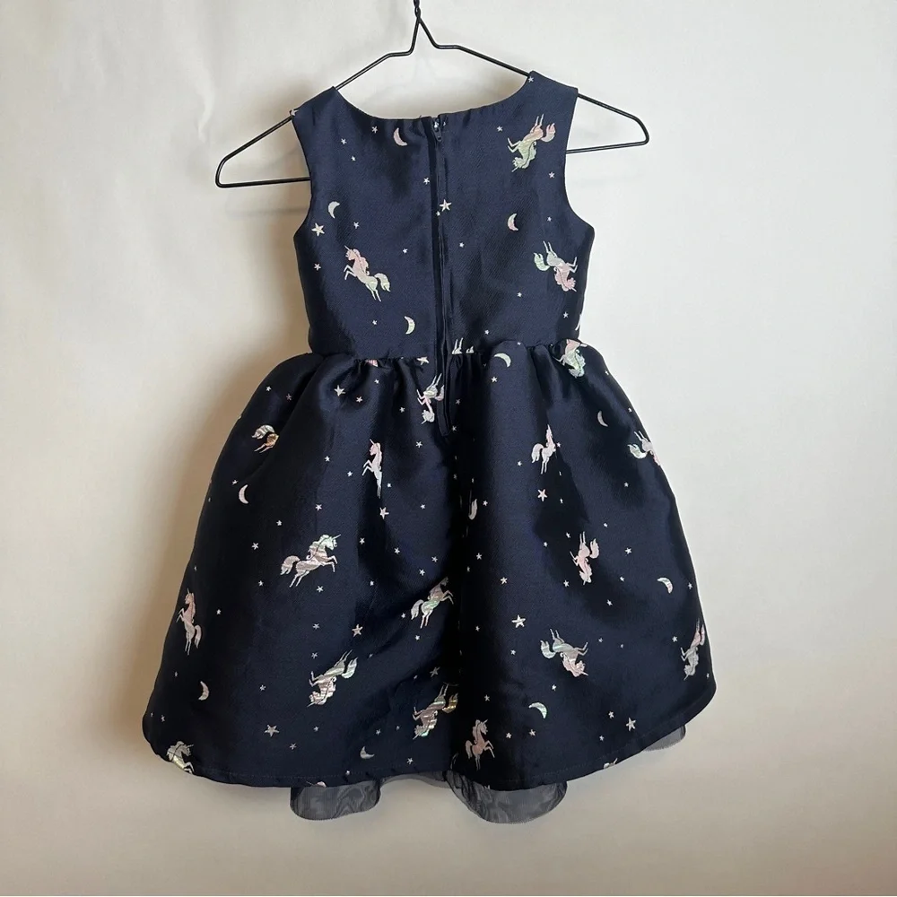 H&M Tulle Iridescent Navy Blue Dress | Size 4-5